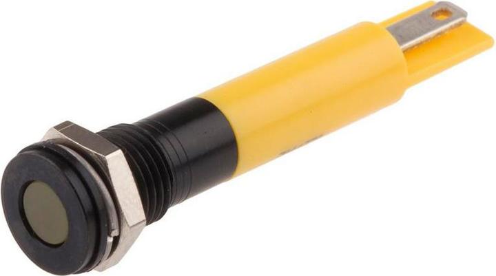 Produktbild RS PRO LED 8mm Chromblende 220Vac Gelb