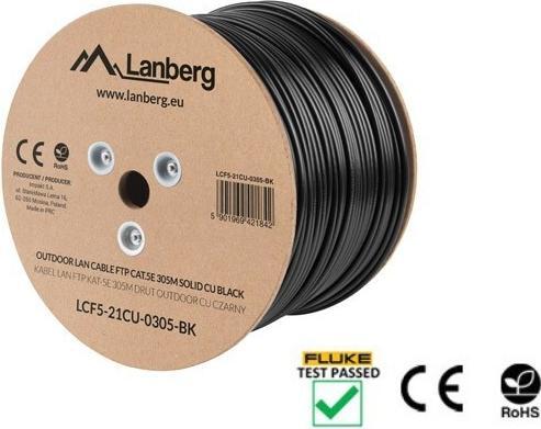Produktbild Lanberg LCF5-21CU-0305-BK Netzwerkkabel 305 m Cat5e F/UTP (FTP) Schwarz (F/UTP, CAT5e, 305 m)