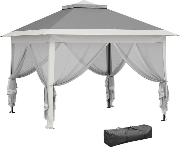 Immagine prodotto Outsunny Faltpavillon Metall, Polyester Dunkelgrau (330 cm, 330 cm)