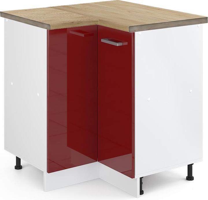 Bordeaux Hochglanz, Rot, Rot Hochglanz, Weiss