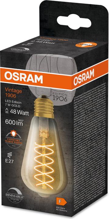 Image du produit Osram Lampe vintage (E27, 600 lm, 1x)