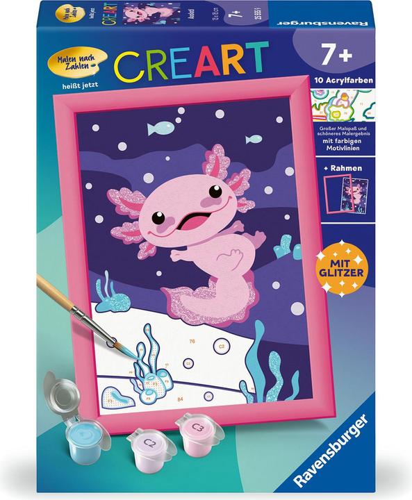 Ravensburger CreArt - Malen nach Zahlen 25555 - Axolotl - ab 7 Jahren