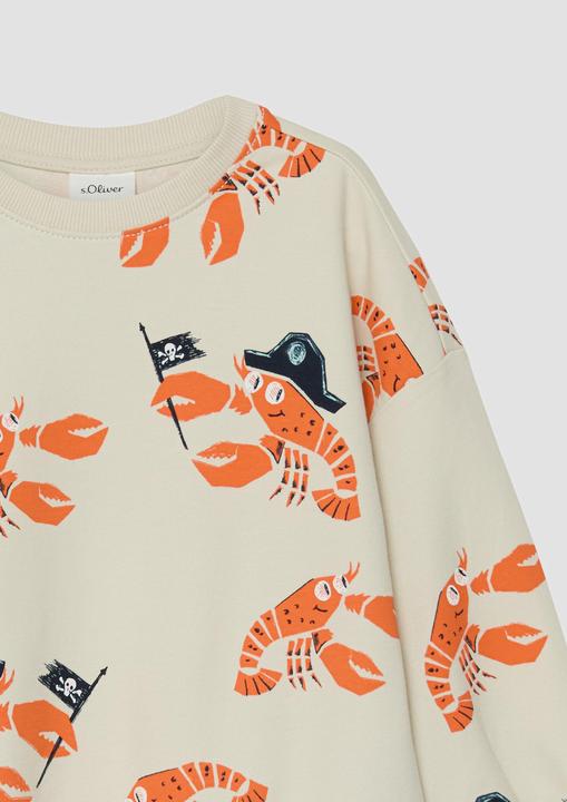 Produktbild s.Oliver Oversize-Sweatshirt mit All-over-Print (140)