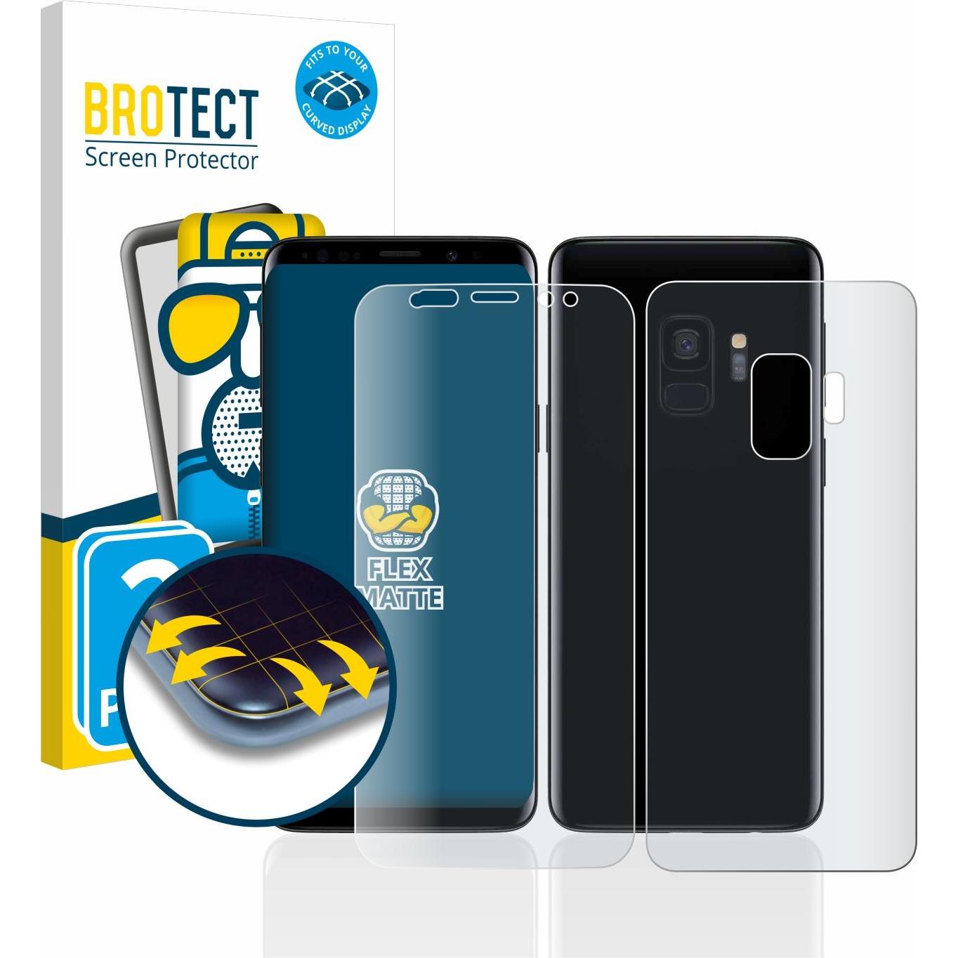 BROTECT Full-Cover Displayschutz Matt (2 Stück, Samsung Galaxy S21), Smartphone Schutzfolie, Schwarz