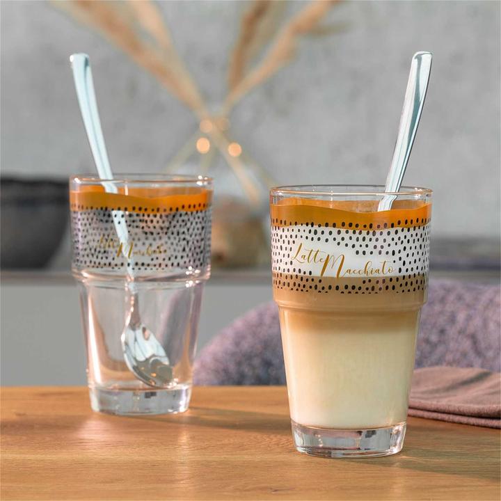 Produktbild Leonardo Latte Macchiato-Glas Solo Herz 410 ml, 6 Stück, Transparent (410 ml, 6 x)
