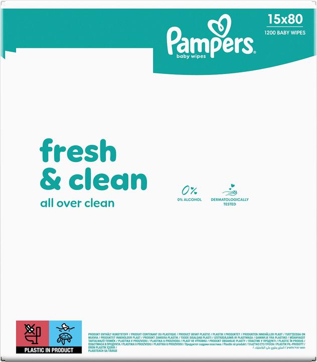 Actual product image Pampers Fresh Clean (15 x 80 pcs.)