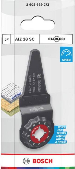 Immagine prodotto Bosch Professional Zubehör AIZ 28 SC Universalfugenschneider für Multifunktionswerkzeuge, 5-tlg.