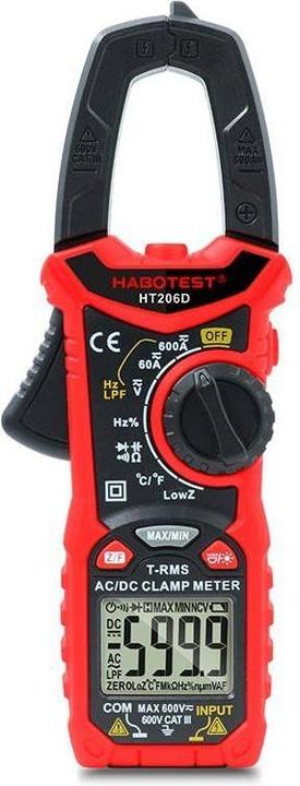 Actual product image Habotest HT206D True RMS Digital Clamp Meter, NCV, LPF