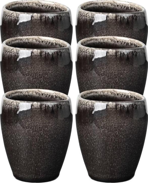 Produktbild Broste Copenhagen NORDIC COAL Espresso Becher ohne Henkel 0,1 l Set6 (100 ml, 6 x)