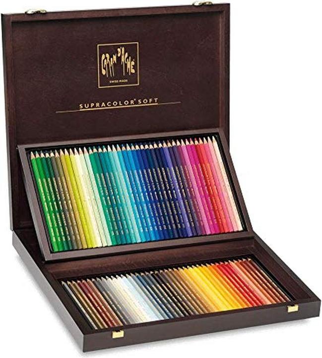 Produktbild Caran d'Ache Supracolor Aquarelle Holzkoffer (Mehrfarbig, 80 x)