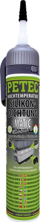 Petec Hochtemperatur-Silikondichtung Matic (0.34 kg, Black, 200 ml)