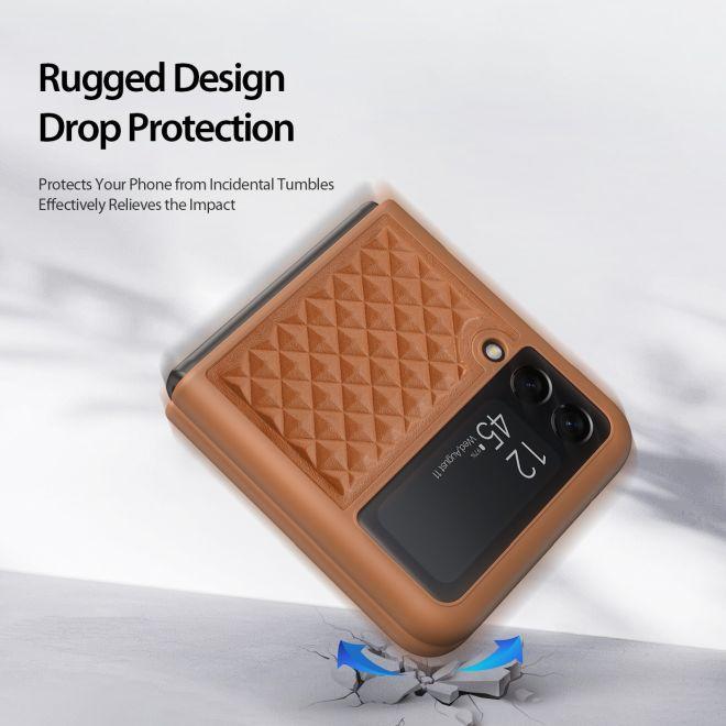 Actual product image Dux Ducis Venice Series Genuine Leather Case (Samsung Galaxy Z Flip4)