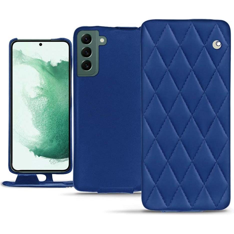 Noreve Lederschutzhülle vertikal (Samsung Galaxy S22+ 5G), Smartphone Hülle, Blau
