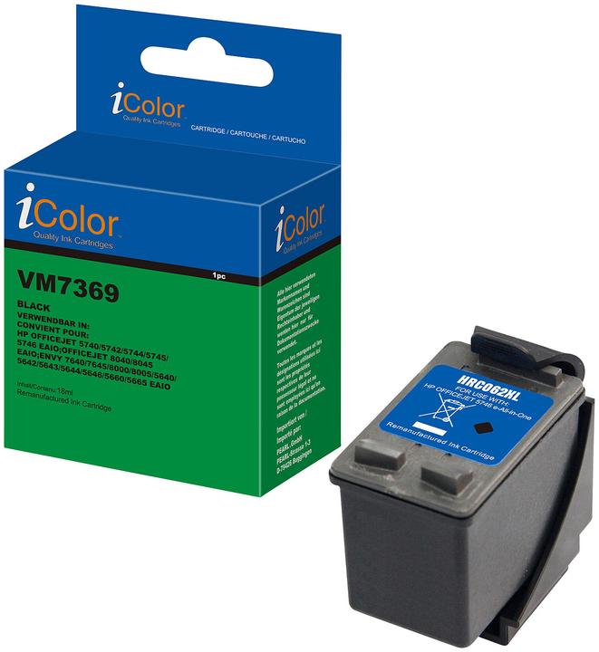 Produktbild IColor Tintenpatrone für HP, ersetzt HP C2P05AN, 62XL, black (schwarz)