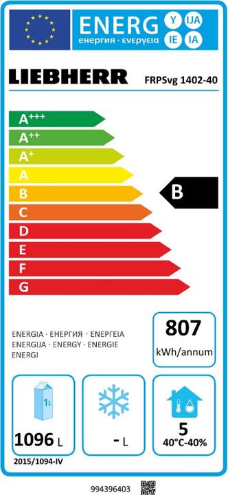 Energie-Label Liebherr FRPSvg 1402 Performance