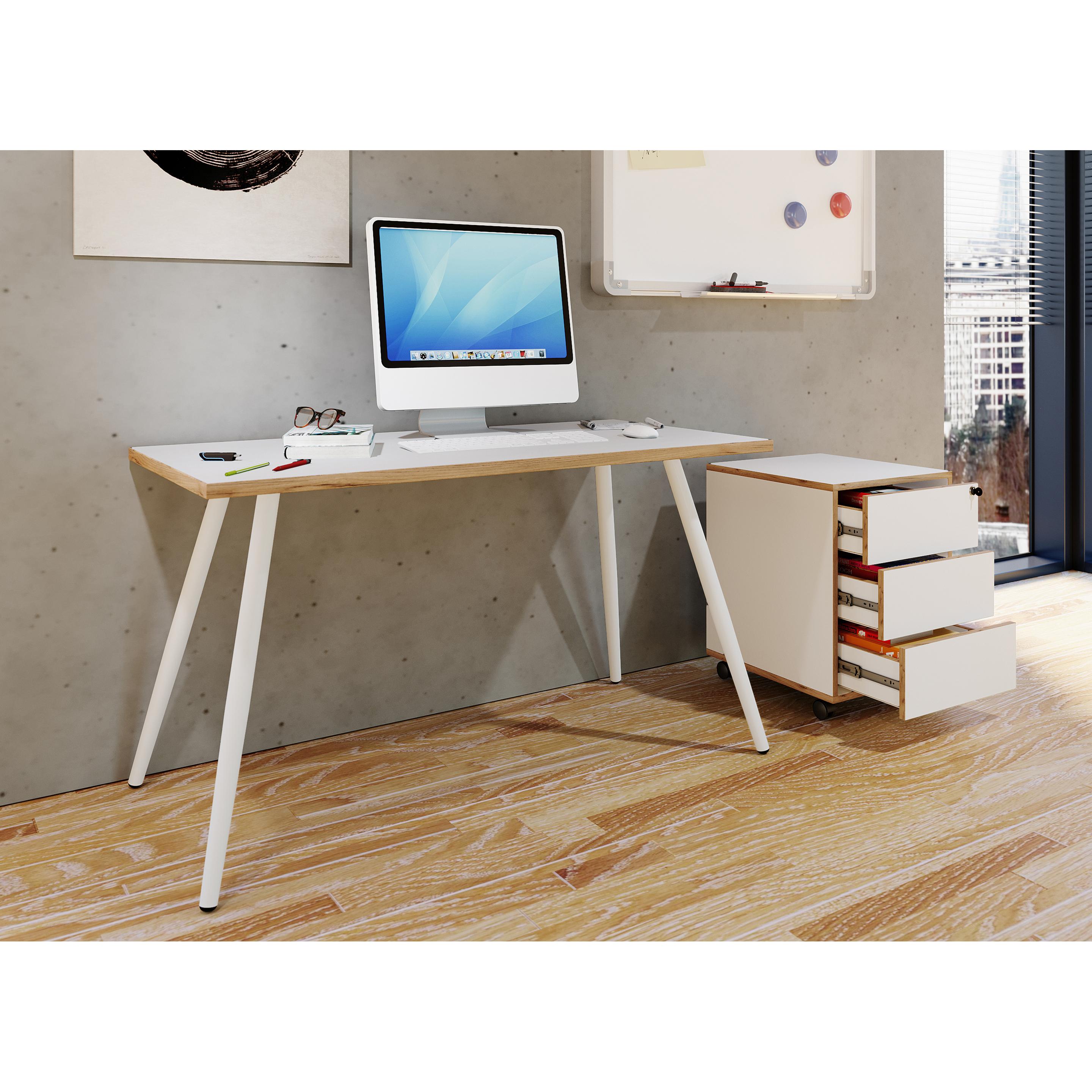 Thumbnail - VCM, Schreibtisch, Holz Schreibtisch Bürotisch Salia 110x80