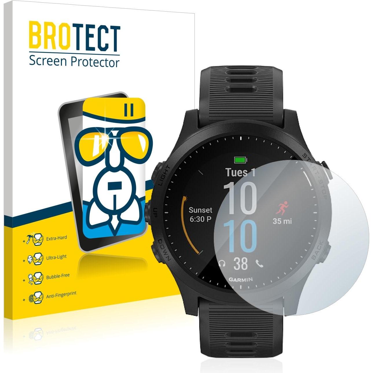 BROTECT AirGlass Panzerglasfolie, Smartwatch Schutzfolie, Transparent