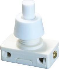 interBär EB-Druckschalter ELBRO, 2A/250V 1L, Gewindelänge 11.5mm, weiss