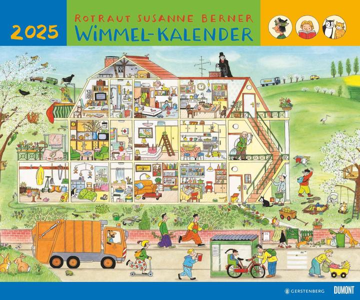 Wimmel-Kalender 2025 – Kinderkalender – Wandkalender 60 x 50 cm – Spiralbindung (Deutsch)