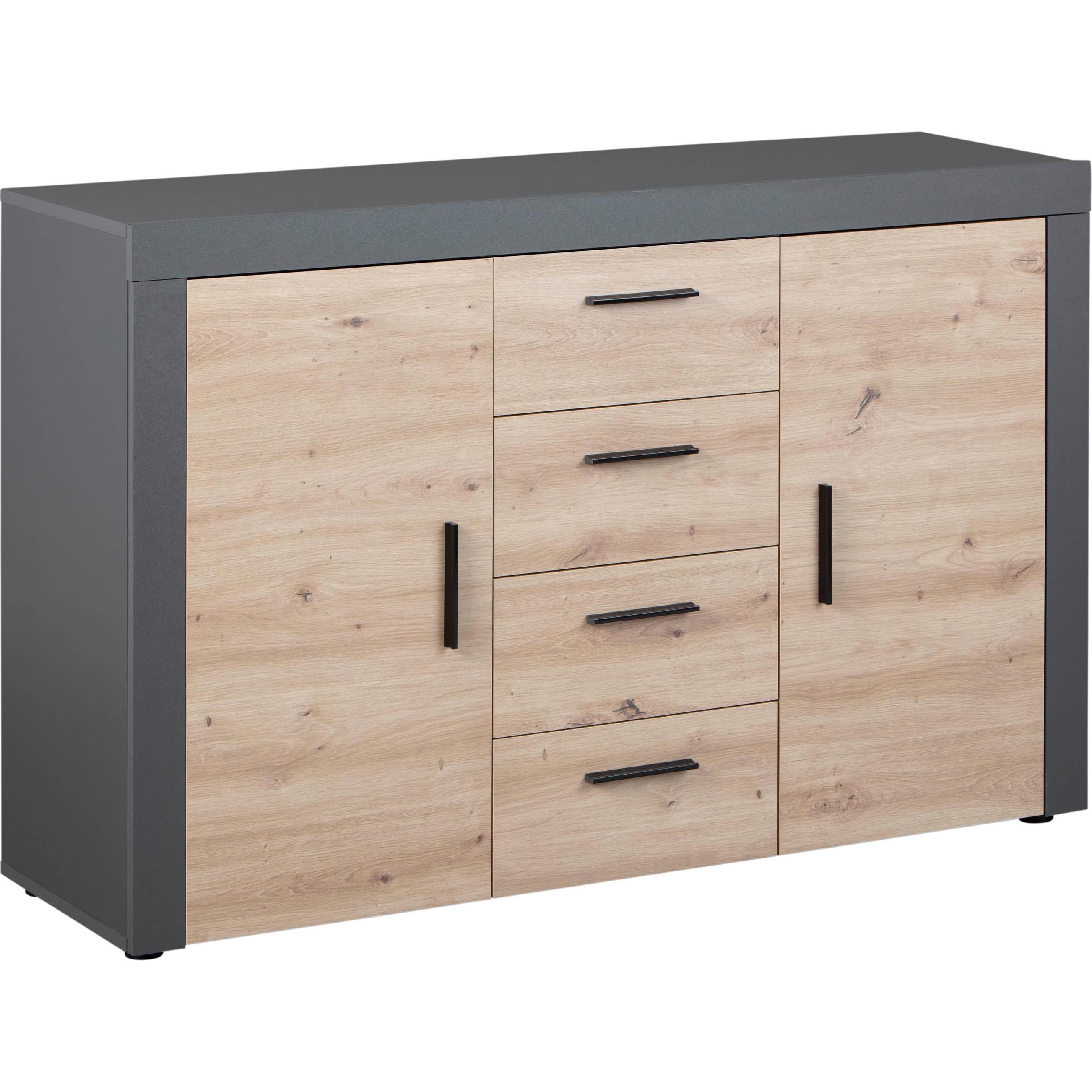 Inter Link, Kommode + Sideboard, CORBETO 2T4S (134 x 40 x 86 cm)