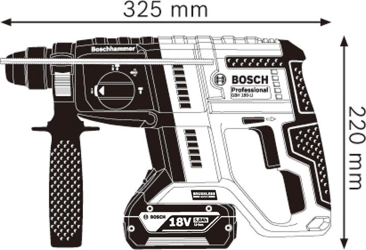 Actual product image Bosch Professional Cordless hole drill GBH 18V-21 Solo (Rechargeable battery operated)
