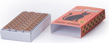 Actual product image Kikkerland Nail file Cat Paw Match Box Emery Boards 12 pieces