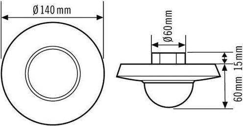 Actual product image Esylux Ceiling presence detector UP degree PD 3i/24 ws (24 m)