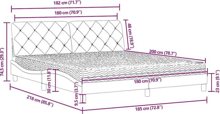 Produktbild vidaXL Jo (180 x 200 cm)