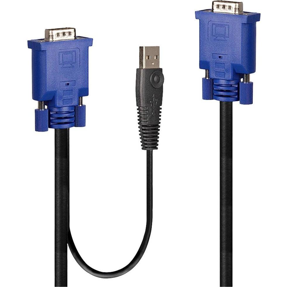 Lindy Kombiniertes KVM- und USB-Kabel 1m VGA KVM Combo Kabel mit USB, KVM-Switch Kabel