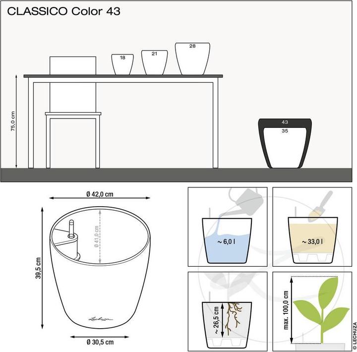 Image du produit Lechuza Classico Color (42 x 39.50 cm)