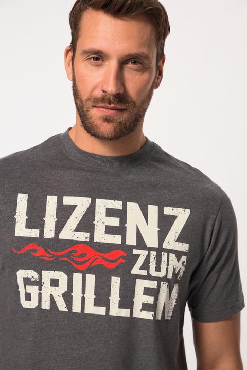 Actual product image JP1880 T-shirt, short sleeve, grill print, round neck, up to 8 XL (XXL)