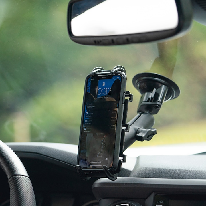Produktbild RAM Mounts Quick-Grip Uni Saugfuss, B-Kugel, mittlerer Arm