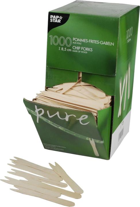 Image du produit Papstar Fourchettes à frites bois pur (1000 x)