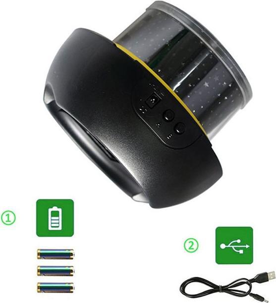 Image du produit Esmée LED Sternenhimmel Projektor 360° Drehung Nachtlicht mit 5 Leuchtmodi + Wechselmotiven