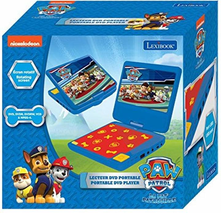 Actual product image Lexibook Portable DVD player in Paw Patrol design, with 7 inch display, USB connection and headphones (Portable DVD player)