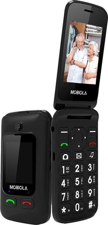 Actual product image Mobiola Gsm Phone For Seniors Flip Black Mb610 2g