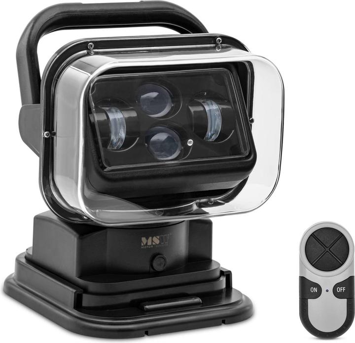 MSW LED-Suchscheinwerfer Arbeitslicht 9 - 32 V 360° dreh-/120° neigbar Fernbedienung (8500 lm)
