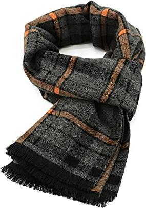 Immagine prodotto Only-Bags.Store Sciarpa Sciarpa invernale calda e morbida Sciarpa invernale a maglia Plaid Sciarpe lunghe Grigio
