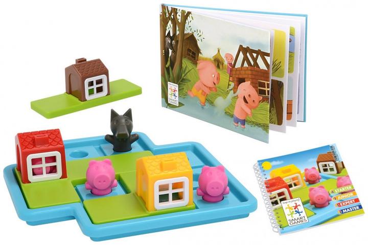 Image du produit Smart Games Jeu de puzzle Trois petits cochons - Deluxe (Allemand, Anglais, Français, Italien, Multilingue, 1 Joueur)