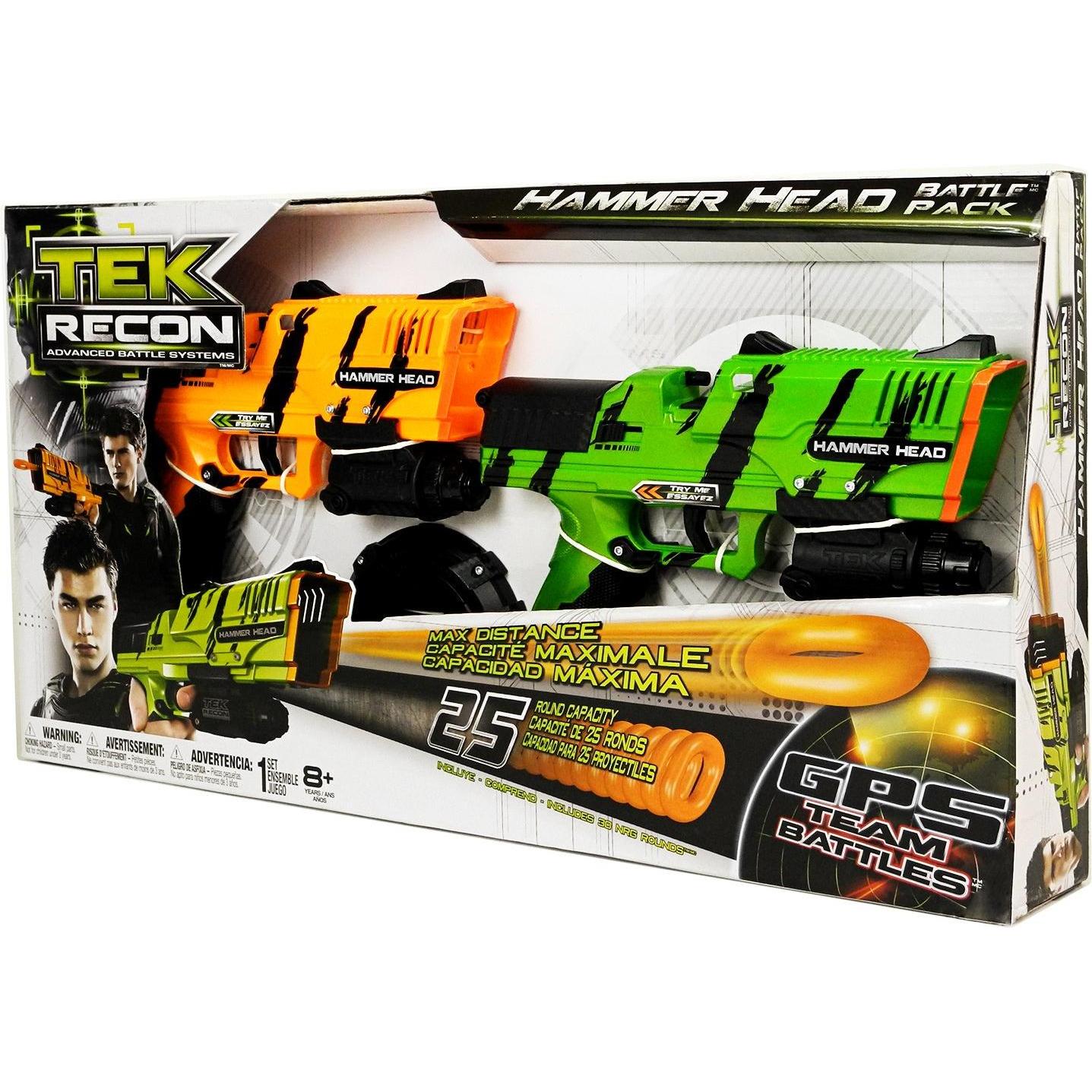 Thumbnail - Tek Recon Battle Pack mit zwei Tek Gummi-Blaster Hammer Head