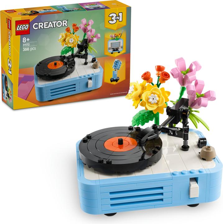 Produktbild LEGO Plattenspieler mit Blumen