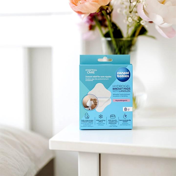 Actual product image Canpol Babies Soothing Hydrogel Breast Pads with Lanolin - Pack of 8