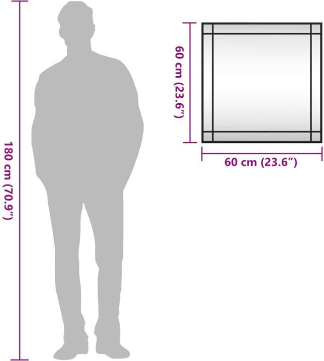 Immagine prodotto vidaXL Wandspiegel (60 x 60 cm)