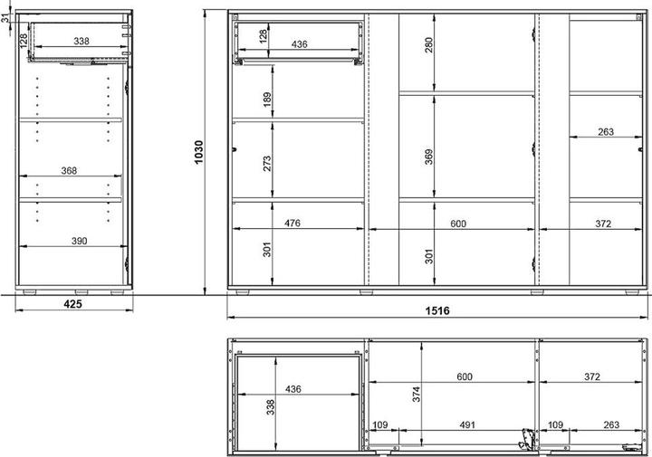 Produktbild pfister Mesa (152 x 43 x 103 cm)