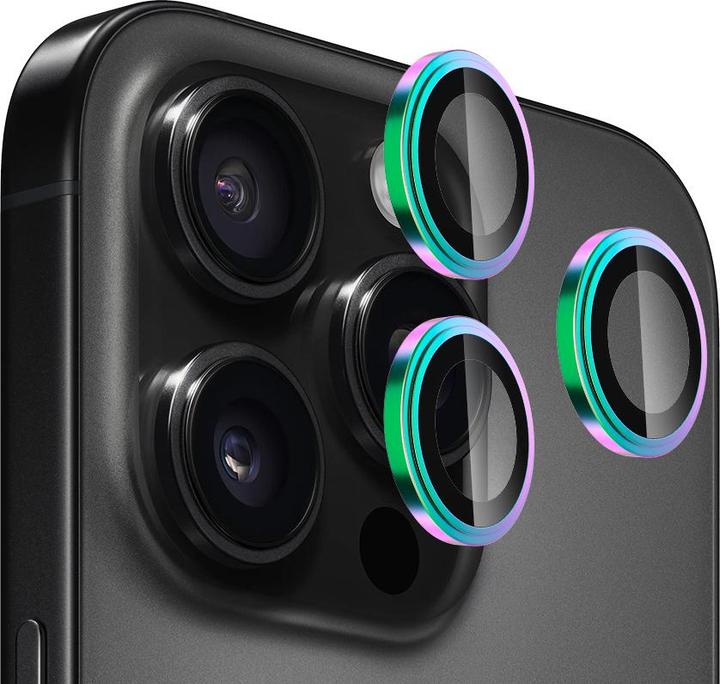 Blueo - Sapphire Crystal Original Lens Glass (3 pack) - iPhone 16 Pro / iPhone 16 Pro Max - Colorful (3 Piece, Apple iPhone 16 Pro, Apple iPhone 16 Pro Max)