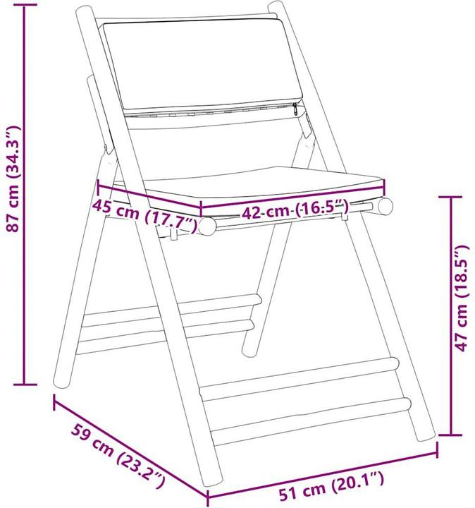 Produktbild vidaXL Bistrostuhl