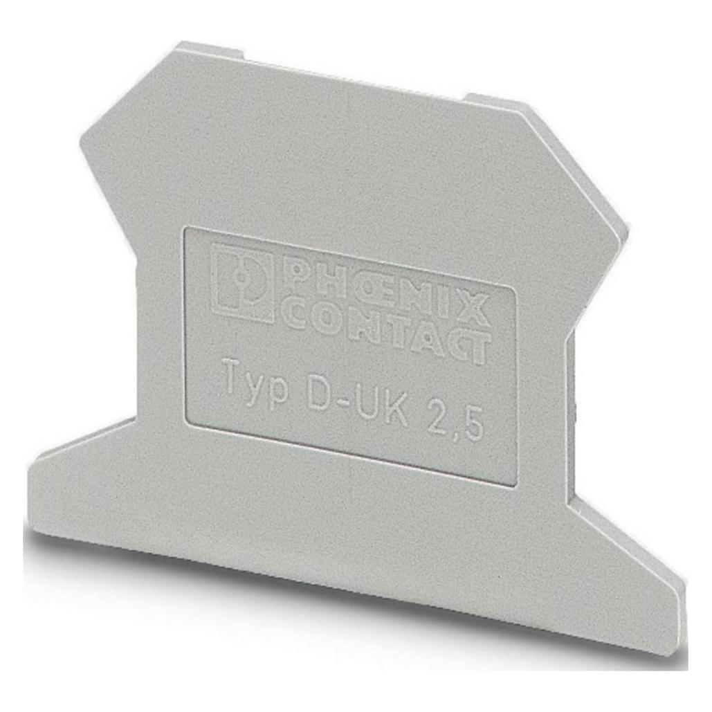 Phoenix Contact Grigio Piastra Terminale D-Uk 2,5 (Vari), Accessori Di Elettronica + Alloggiamento,