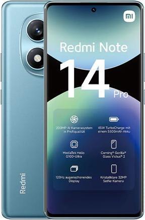 Produktbild Xiaomi Redmi Note 14 Pro (256 GB, Ocean Blue, 6.67", Dual SIM, 4G)