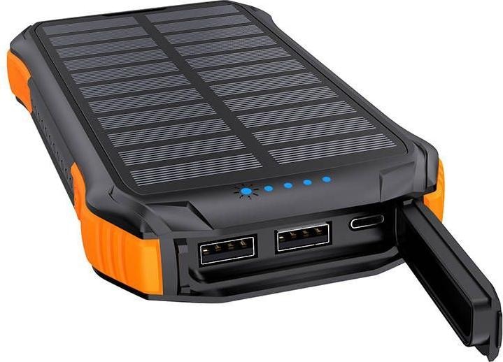 Produktbild Choetech Solar powerbank with inductive charging 10000mAh Qi 5W orange (B659) (10000 mAh, 37800000 W, 10000 Wh)