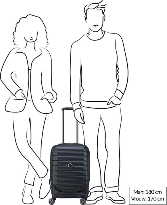 Immagine prodotto Delsey Shadow 5.0 trolley da cabina a 4 ruote 55 cm scomparto per laptop con piega di espansione (41 l)